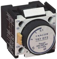 Tracon Időzítő egység TR1D/F kontaktorokhoz, meghúzás-késleltetéses 0, 1-30sec, 1×NC+1×NO (TR7DT2)