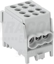 Tracon Főáramköri leágazó kapocs, sínre szerelhető, szürke 2.5-25mm2, max. 1000VAC/DC, max. 101A (FLECU-25-16-3)