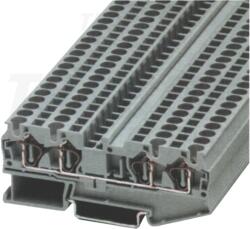 Tracon Négykapcsos ipari sorozatkapocs, rugós, sínre, szürke 0, 14-1, 5mm2, 500VAC, 17, 5A (TSKB1/4)