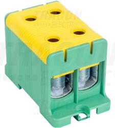 Tracon Főáramköri leágazó kapocs, sínre/felületre, zöld/sárga 35-150mm2, max. 1000VAC/1500VDC, max. 320A (FLEAL-150/2ZS)