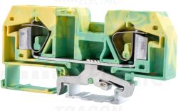 Tracon Védővezető ipari sorozatkapocs, rugós, sínre, zöld/sárga 800V 76A 0.2-16 mm2 2P (TSKC16JD)