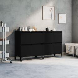 vidaXL Servante, 2 buc, negru, 60x35x70 cm, lemn prelucrat (3185760) Comoda