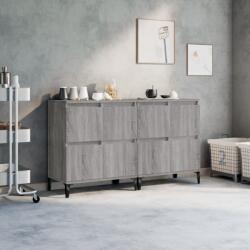 vidaXL Servante, 2 buc, sonoma gri, 60x35x70 cm, lemn prelucrat (3185765) Comoda