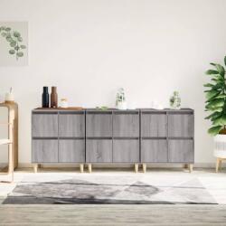 vidaXL Servante, 3 buc, sonoma gri, 60x35x70 cm, lemn prelucrat (3185773) Comoda