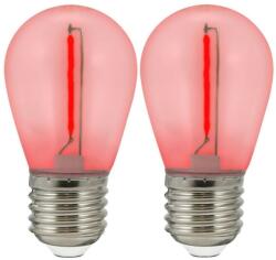 Polux KÉSZLET 2x LED Izzó PARTY E27/0, 3W/36V piros 322180 (SA1799)