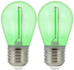 Polux KÉSZLET 2x LED Izzó PARTY E27/0, 3W/36V zöld 322210 (SA1802)