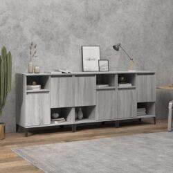 vidaXL Servante, 3 buc, sonoma gri, 60x35x70 cm, lemn prelucrat (3185749) Comoda