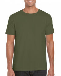 Gildan Csomag akciós póló (min. 3 db) Uniszex póló Gildan GI64000 Softstyle Felnőtt póló -3XL, Military Green