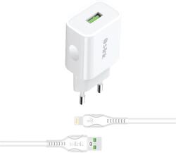 S-Link 1xUSB 1000mAh 5W AND-EC14B (36832) 220V fali USB töltő Lightning kábellel