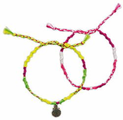 Janod Atelier Set creativ Confecționare bijuterii cu cutie de bijuterii Brățări neon 8+ (J07929)