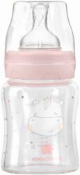 KikkaBoo Бебешко стъклено шише KikkaBoo Hippo Dreams - 120 ml, розово (31302020119) - ozone
