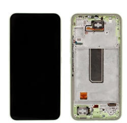 Samsung A346B Galaxy A34 5G Előlap Keret+LCD Kijelző+Érintőpanel, Lime Zöld (GH82-31201C, GH82-31200C) Gyári, Service pack