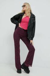 Tommy Jeans pantaloni femei, culoarea roz, mulata, high waist PPYX-SPD03E_30X