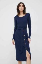 Ralph Lauren Lauren Ralph rochie culoarea bleumarin, midi, mulată 250889290 PPYX-SUD0E4_59X