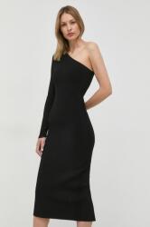 Victoria Beckham rochie culoarea negru, midi, mulata PPYY-SUD2SE_99X
