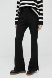 Tommy Hilfiger pantaloni femei, culoarea negru, evazati, high waist PPYX-SPD01C_99X