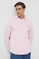 Ralph Lauren cămașă din bumbac bărbați, culoarea roz, cu guler button-down, regular 710654408 PPYX-KDM04S_30X