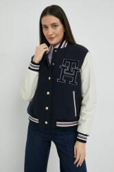 Tommy Hilfiger geaca de lana culoarea albastru marin, de tranzitie PPYX-KUD018_59A