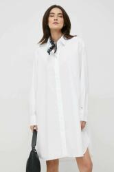 Tommy Hilfiger rochie din bumbac culoarea alb, mini, oversize PPYX-SUD03M_00X