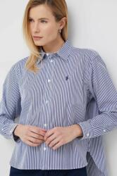 Ralph Lauren cămașă din bumbac femei, cu guler clasic, relaxed 211891419 PPYX-KDD043_05A
