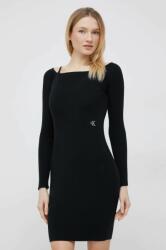 Calvin Klein rochie culoarea negru, mini, mulata PPYX-SUD0A9_99X