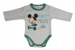  Hosszú ujjú baba body Mickey egér mintával (62) - szürke - babastar