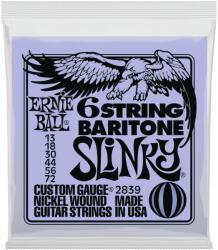 Ernie Ball P02839 - Slinkt 6-Strings W/Small Ball end Baritone Guitar strings 13-72 Gauge - U490U