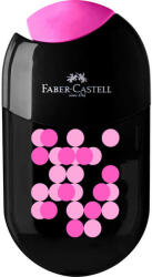 Faber-Castell Faber Castell tartályos hegyező - ovális -kétlyukú - fekete/rózsaszín pöttyös (JS-183535ROZSASZIN)
