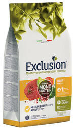 Exclusion Mediterraneo Monoprotein Noble Grain Adult Beef Medium 3kg - Közeli lejárat 2025.01. 31