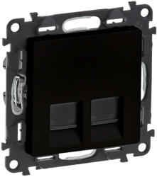 Legrand Valena Life 756347 Informatikai csatlakozóaljzat 2xRJ45 Cat. 6 STP fekete burkolattal keret nélkül (Legrand 756347) (756347)
