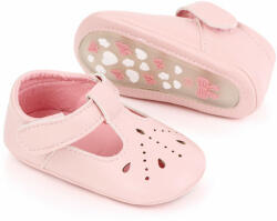 SuperBaby Pantofiori roz cu puncte decupate