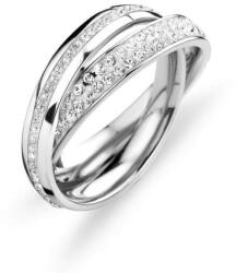 Victoria ezüst színű fehér köves gyűrű double shine (VBKRZ14256)