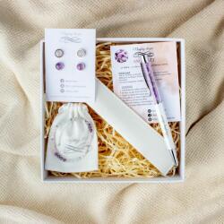 Napfény ékszer Rózsakvarc-ametiszt belső nyugalom, harmónia növelő közepes ajándékbox