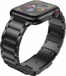 SmartWatcherz Titán Apple Watch Fémszíj Fekete, 42, 44, 45, 49mm (73714-73725)