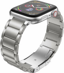 SmartWatcherz Titán Apple Watch Fémszíj Ezüst, 42, 44, 45, 49mm (73714-73723)