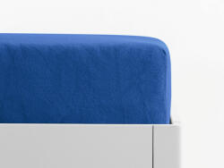 Goldea cearceafuri de pat din terry cu elastic - albastru închis 90 x 220 cm