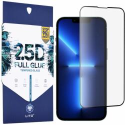 LITO Folie pentru iPhone 13 Pro Max / iPhone 14 Plus - Lito 2.5D FullGlue Glass - Black (KF235894) - Technodepo