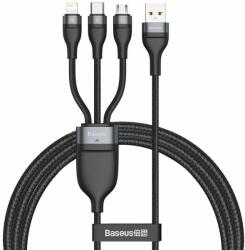 Baseus Cablu de Date USB la Lightning, Micro-USB, Type-C 66W, 1.2m - Baseus Flash Series (CA1T3-G1) - Gray (KF239160)