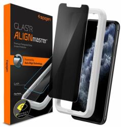 Spigen Folie pentru iPhone 11 / XR - Spigen Glass. TR Align Master Privacy - Black (KF237738)