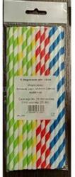  Szívószál papír 6 x 200 mm 25 db/csomag vegyes csíkos (EGYEB_KULFOLDI_15024) (EGYEB_KULFOLDI_15024)