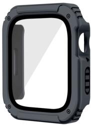 gigapack Apple Watch Series 7 41mm műanyag keret (bumper, ütésálló + kijelzővédő üveg) szürke (GP-125024)