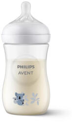 Philips Biberon, Philips Avent, Natural Response, 1 luni+, 260 ml, Fara BPA, Anticolici, Koala (SCY903/67)