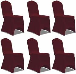 vidaXL Husă de scaun elastică, 6 buc. , vișiniu (241200)