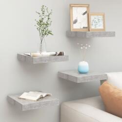 vidaXL Rafturi perete suspendate 4 buc. gri beton 23x23, 5x3, 8 cm MDF (326590) Raft