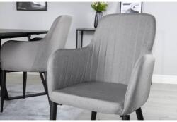 Venture design Scaune sufragerie Comfort, 2 buc, negru/gri, poliester 17702-998 (444737)