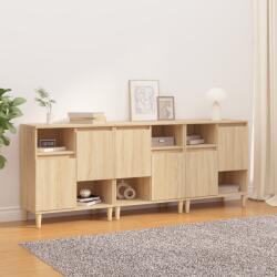 vidaXL Servante, 3 buc, stejar sonoma, 60x35x70 cm, lemn prelucrat (3185738) Comoda