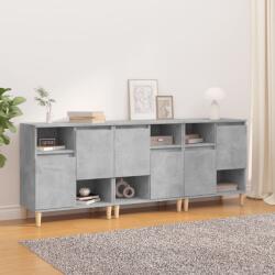 vidaXL Servante, 3 buc, gri beton, 60x35x70 cm, lemn prelucrat (3185739) Comoda