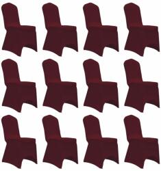 vidaXL Huse elastice pentru scaun, 12 buc. , vișiniu (279093)