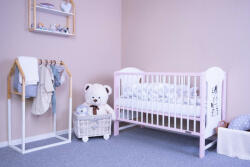 NEW BABY Gyerek kiságy New Baby ELSA Zebra fehér-rózsaszín