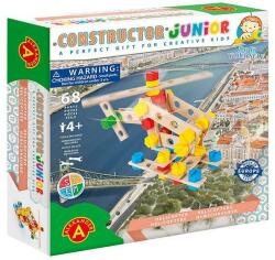 Alexander Toys Set constructie 68 piese din lemn Constructor Junior- Elicopter (AXCONS-2153)